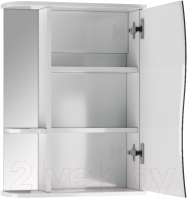 Шкаф с зеркалом для ванной Айсберг Волна 1-50 (правый)