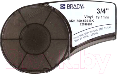 Картридж для маркиратора Brady B-595 M21-750-595-BK / brd139743 (6.4м, белый на черном)