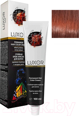 Крем-краска для волос Luxor Professional Стойкая 7.75 (100мл, блондин шоколадный махагоновый) - 