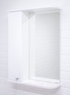 Шкаф с зеркалом для ванной Айсберг Классик 50 (левый)