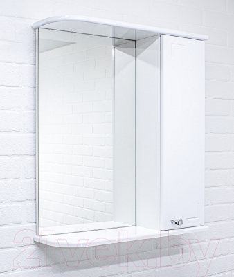 Шкаф с зеркалом для ванной Айсберг Классик 60 (левый)