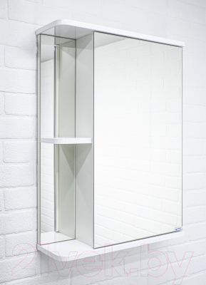 Шкаф с зеркалом для ванной Айсберг Норма 1-55 (правый)