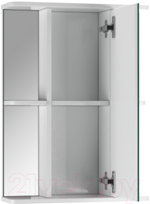Шкаф с зеркалом для ванной Айсберг Норма 2-50 (правый)