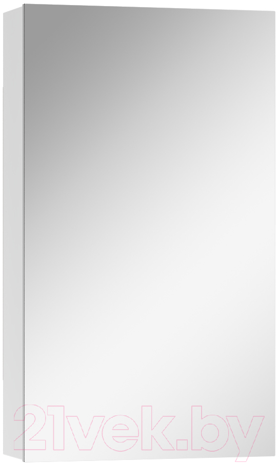 Шкаф с зеркалом для ванной Айсберг Норма 40 1 дверь