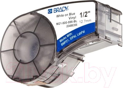 Картридж для маркиратора Brady B-595 M21-500-595-BL / brd142798 (6.4м, белый на синем)