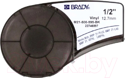 Картридж для маркиратора Brady B-595 M21-500-595-BK / brd139742 (6.4м, белый на черном)