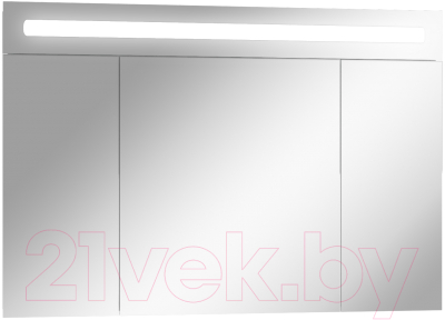 Шкаф с зеркалом для ванной Домино Аврора 105 (с подсветкой LED)