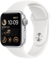 Умные часы Apple Watch SE 2 GPS 40mm / MNJP3 (алюминий серебристый/белый спортивный)
