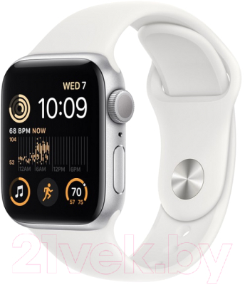 Изображение товара Умные часы Apple Watch SE 2 GPS 40mm / MNJP3 (алюминий серебристый/белый спортивный)