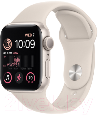 Умные часы Apple Watch SE 2 GPS 40mm MNJP3 / MNT33 (алюминий звездный свет/звездный свет спортивный)