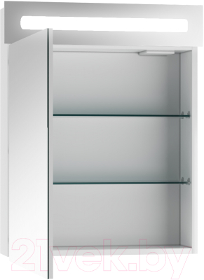 Шкаф с зеркалом для ванной Домино Аврора 55 (левый, с подсветкой LED)
