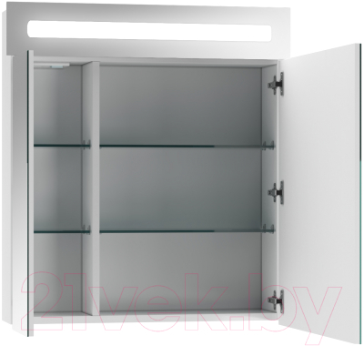 Шкаф с зеркалом для ванной Домино Аврора 65 (с подсветкой LED)