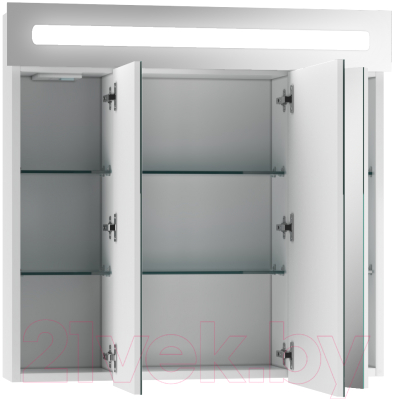 Шкаф с зеркалом для ванной Домино Аврора 75 (с подсветкой LED)