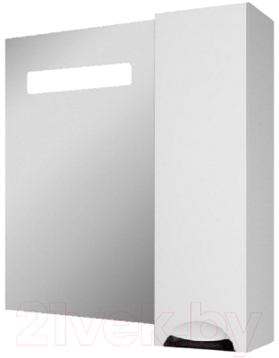 Шкаф с зеркалом для ванной Домино Грация 60 (правый, с подсветкой LED)