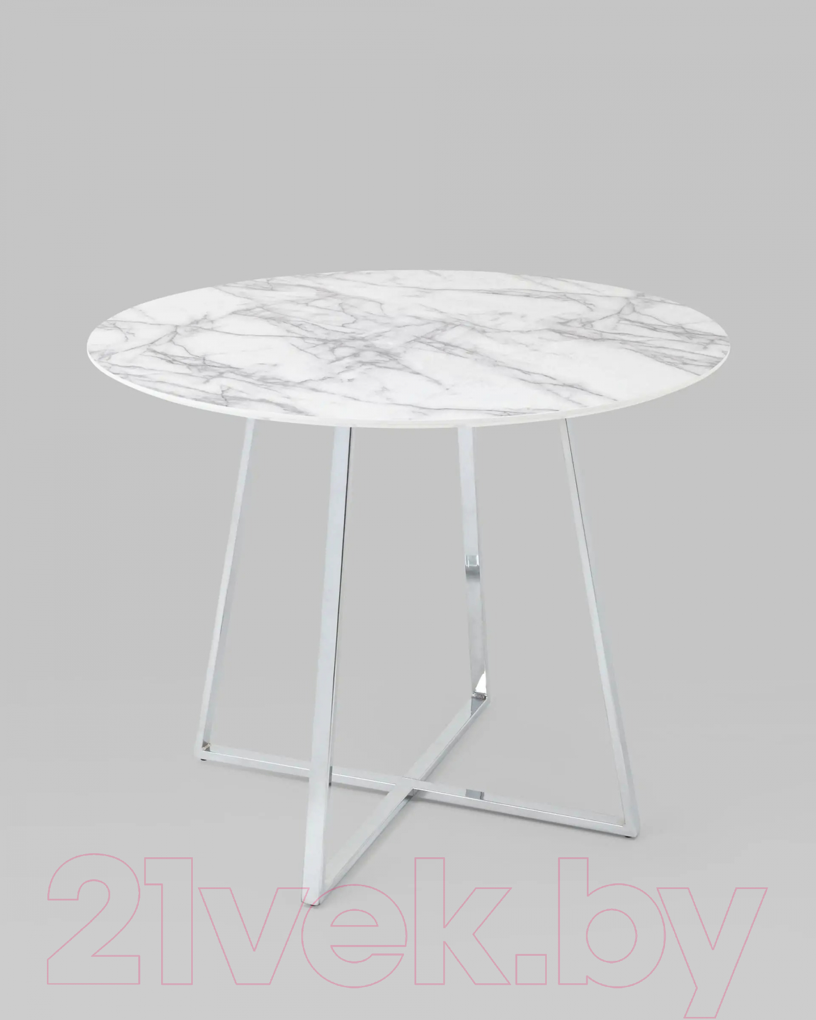 Обеденный стол Stool Group Дакота 100x100 / FDC8004 wh/chr