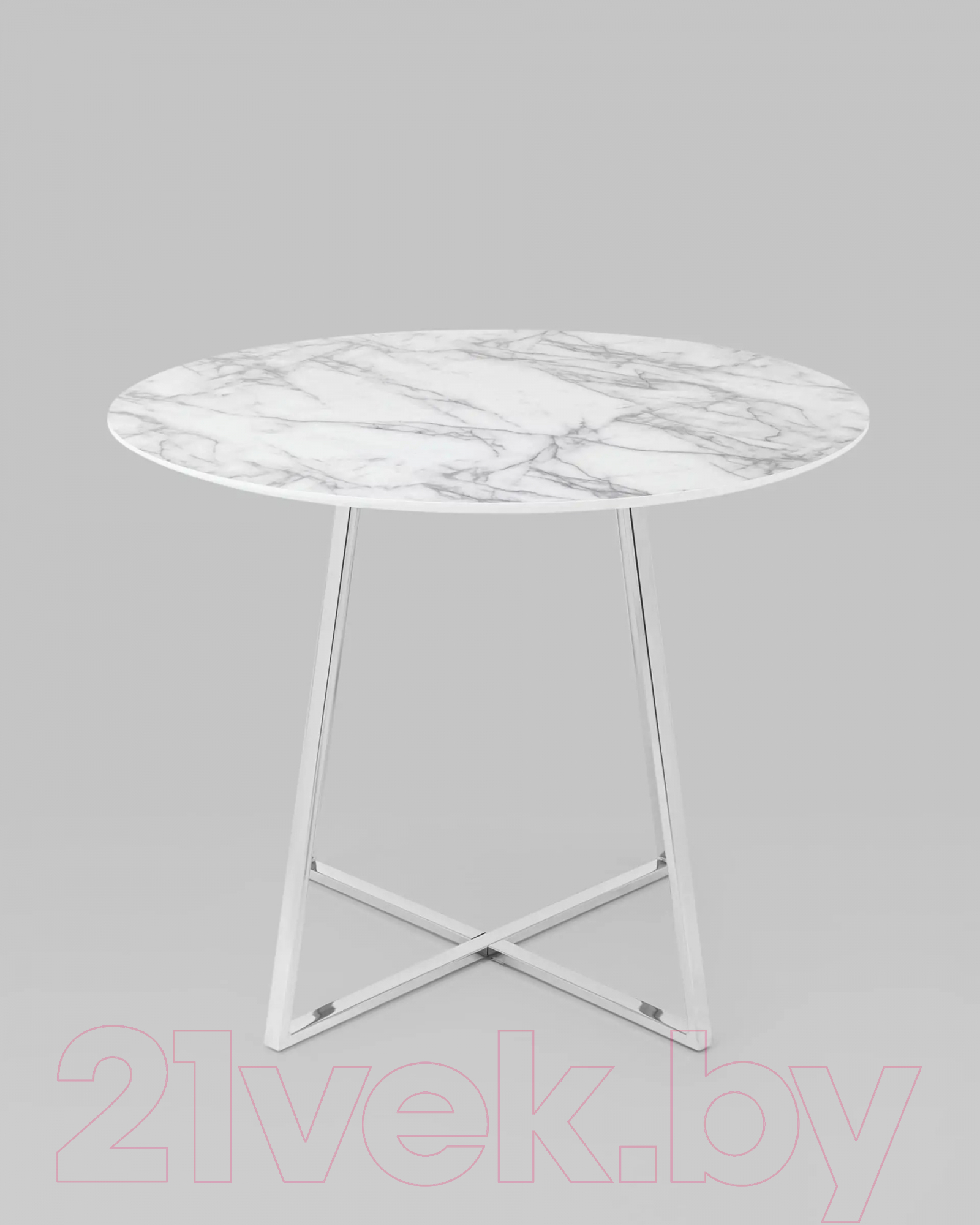 Обеденный стол Stool Group Дакота 100x100 / FDC8004 wh/chr