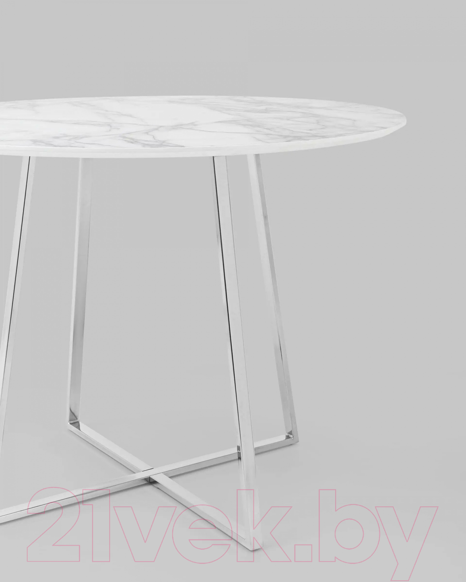 Обеденный стол Stool Group Дакота 100x100 / FDC8004 wh/chr