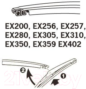 Щетка стеклоочистителя Trico ExactFit / EX305