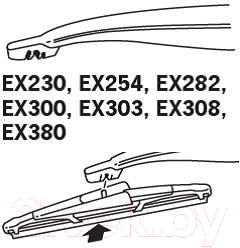 Щетка стеклоочистителя Trico ExactFit / EX308