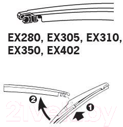 Щетка стеклоочистителя Trico ExactFit / EX310