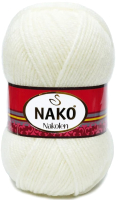 Пряжа для вязания Nako Nakolen 49% шерсть, 51% акрил / 300 (210м, молочный) - 