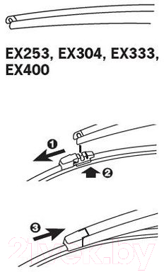 Щетка стеклоочистителя Trico ExactFit / EX400
