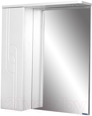 Шкаф с зеркалом для ванной Айсберг Лилия 50 (левый)