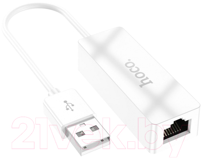 Кабель/переходник Hoco UA22 USB в RJ45 (белый)