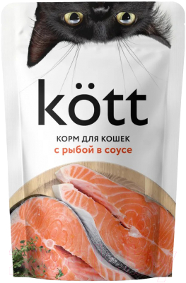 Влажный корм для кошек Kott С рыбой в соусе (75г)