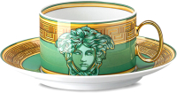 Чашка с блюдцем Versace Medusa Amplified. Green Coin / 19335-403762-14640 - 