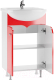Миниатюра изображения товара Тумба под умывальник Айсберг Уют 50 Радуга без ящика (красный)