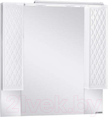 Шкаф с зеркалом для ванной Домино 3D 100