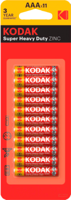 Комплект батареек Kodak KAAHZ-10+1 R03-10+1BL Super Heavy Duty / Б0029117