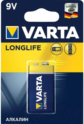 Батарейка Varta Longlife 6LR61 9V BL1 / 4 122 101 411