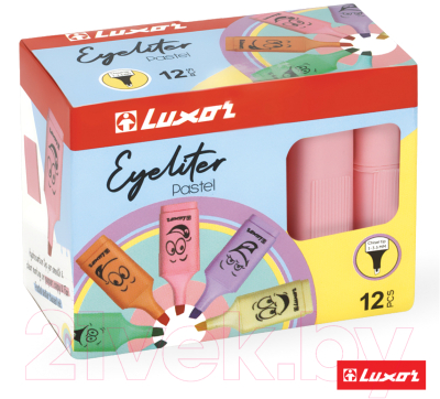 Текстовыделитель Luxor Eyeliter Pastel / 4034P (пастельный розовый)
