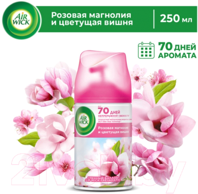 Сменный блок для освежителя воздуха Air Wick Freshmatic Refill Magnolia & Cherry Blossom (250мл)