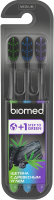 Набор зубных щеток Biomed С древесным углем (3шт, черный) - 