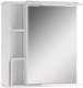 Миниатюра изображения товара Шкаф с зеркалом для ванной Домино Optima 65 (левый, глянец)