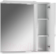 Миниатюра изображения товара Шкаф с зеркалом для ванной Домино Optima 65 (правый, глянец)
