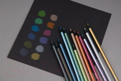 Набор цветных карандашей Kores Kolores Metallic Style / 93316 (12шт)