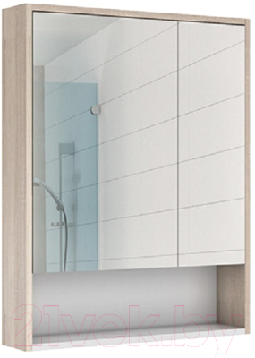 Шкаф с зеркалом для ванной Домино Prime 60 (дуб сонома)