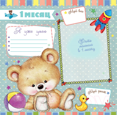 Изображение товара Альбом малыша АСТ Наш малыш: первый год день за днем / 9785171066642