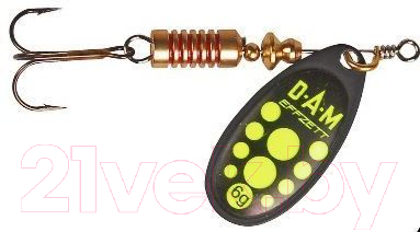 Блесна DAM FZ Standard Spinner 2 S / 5131002 (черный/желтый)
