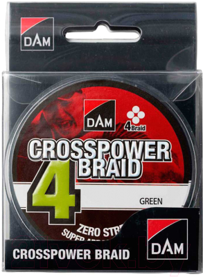 Леска плетеная DAM Crosspower 4-Braid 0.10мм 150м 66575 (зеленый)