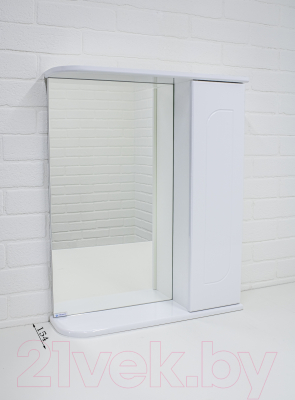 Шкаф с зеркалом для ванной Айсберг Радуга 55 (белый)