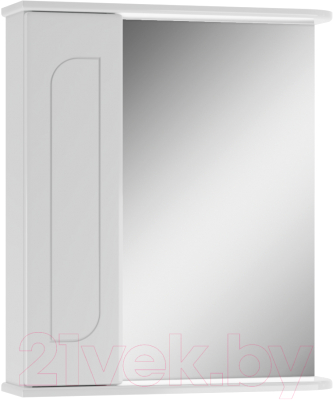 Шкаф с зеркалом для ванной Айсберг Радуга 60 (белый)