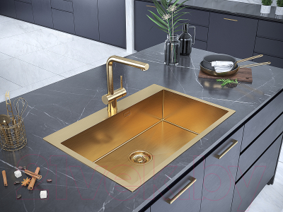 Изображение товара Смеситель Paulmark Dosse Do214418-BG (брашированное золото)