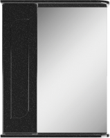Шкаф с зеркалом для ванной Айсберг Радуга 55 (черный металлик) - 