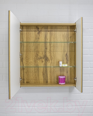 Шкаф с зеркалом для ванной Домино Bruno 60