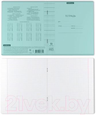 Изображение товара Тетрадь Erich Krause Классика CoverPrо Pastel / 56364 (18л, клетка)